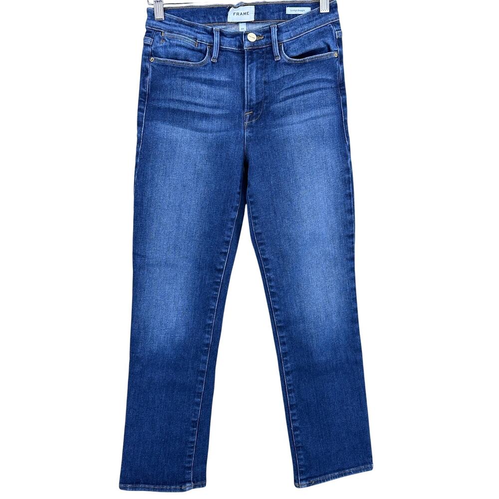 Frame Le High Straight Alessandro Wash Jeans Size 27 Cotton blend - Picture 2 of 12
